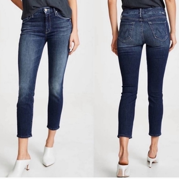 MOTHER Denim - Mother The Looker Crop on the Edge Women's Blue Jeans Size 25